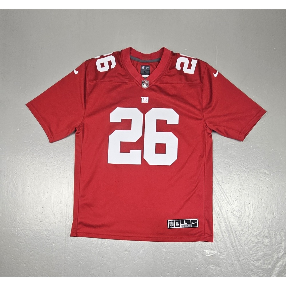 Nike New York Giants Saquon Barkley Alternative Red Football Jersey Boys Large